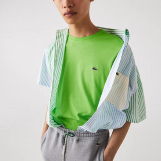 LACOSTE 拉科斯特 男士圆领短袖T恤 TH6709 亮绿色 M