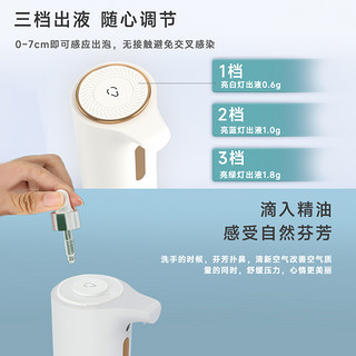 波洛克 自动洗手液机智能感应器家用壁挂皂液器洗洁精机泡沫洗手机 白色香薰款