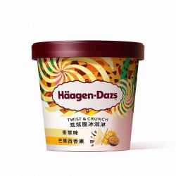 Häagen·Dazs 哈根达斯 香草味芒果百香果炫炫脆 冰淇淋 95ml
