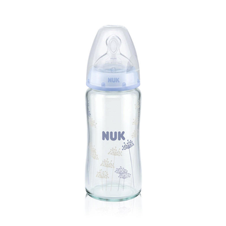 NUK 玻璃彩色奶瓶 硅胶奶嘴款 240ml 0-6月