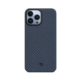 pitaka PITAKA可适用苹果iPhone凯夫拉碳纤维半包MagSafe磁吸手机壳超薄保护套 黑蓝斜纹 iPhone 13 Pro Max