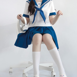 仲春二四 霁海中 JK制服 水手服 女士夏服上衣 白色 S