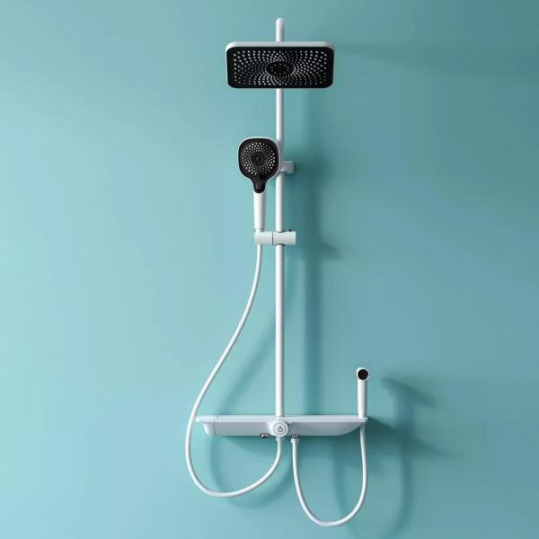 horow 希箭 沁霖系列四功能花洒套装 a8恒温数显款 月光白