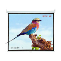 HONG YE 红叶 150158 100英寸4:3手动自锁波珠幕布
