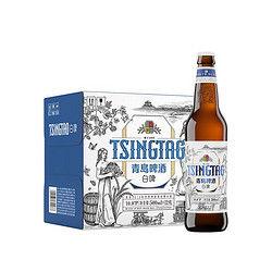 TSINGTAO 青岛啤酒 全麦白啤(2020版) 10度 500ml*12瓶 整箱装（新老包装随机发放）