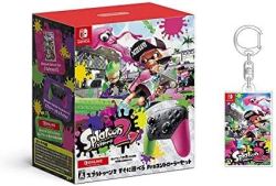 任天堂游戏手柄 Nintendo 任天堂splatoon 2 即玩专业控制器套装 Switch Amazon Co Jp 独家 包括原装亚克力钥匙扣 多少钱 什么值得买