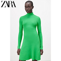 ZARA 女装 时尚休闲复古半高领针织连衣裙 3390105 500