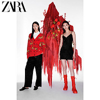 ZARA 女装 虎年限定红针织开衫 0021003 600