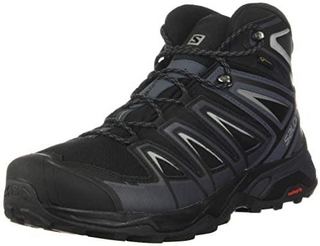 salomon 萨洛蒙 X Ultra 3 Mid GORE-TEX Men's Wide Hiking Boots 黑色/印度墨水/纪念碑 US7