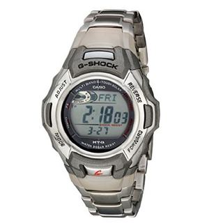 CASIO 卡西欧 MT-G系列 MTGM900DA-8 男士太阳能手表 46mm 灰盘 银色不锈钢表带 圆形