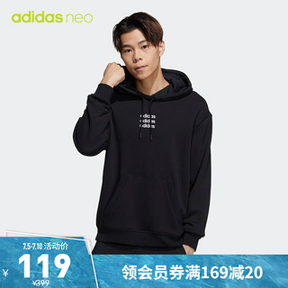 adidas 阿迪达斯 官网neo男装运动套头衫GP4905 黑色 A/XL(185/104A)