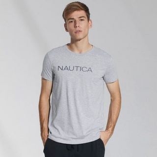 限尺码：NAUTICA 诺帝卡 男士圆领短袖T恤