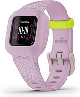 GARMIN 佳明 vivofit jr. 3 儿童健身追踪器，电池寿命长达1年，Lilac Flower，Adjustable watch