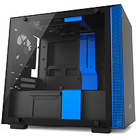 NZXT 恩杰 H200 MINI-ITX机箱 半侧透 黑蓝色