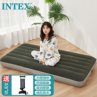 INTEX 64107充气床垫露营气垫床户外帐篷垫 家用充气床垫 陪护午睡躺椅加大单人床垫手泵款99*191*25cm