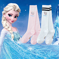 Disney 迪士尼 学院风女童长袜2022夏新款儿童袜子高筒袜