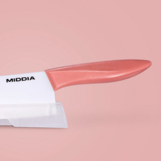 MIDDIA 美帝亚 菜刀(陶瓷、15.2cm、珊瑚红)