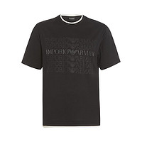 EMPORIO ARMANI 阿玛尼 男士圆领短袖T恤 3H1TM01JCQZG945 黑色 M