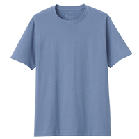 MUJI 無印良品 男士圆领短袖T恤 ABA01A1S 浅蓝色 S