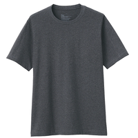 MUJI 無印良品 男士圆领短袖T恤 ABA01A1S 炭灰色 M