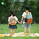 SHUKIKU 日本shukiku儿童书包小学生1-3年级幼儿园背包防泼水轻便男女童书包 橙红 S+码  [幼儿园专用] [3-4岁]