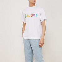 Études 白色logo男士短袖T恤 E20M-432