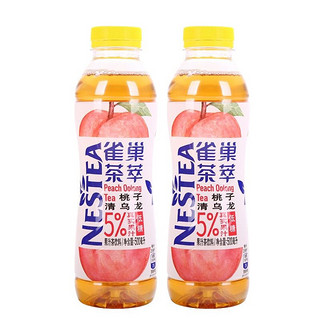 Nestlé 雀巢 Nestle雀巢茶萃桃子清乌龙果汁 茶饮料 500ml*15 瓶 整箱装