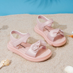 warrior回力新品儿童凉鞋露趾轻便透气女童沙滩凉鞋雏菊蝴蝶结可爱