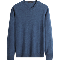 FIRS 杉杉 男士V领羊毛衫 FT2204TM036 湖蓝 XL