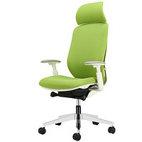 okamura 冈村 sylphy 人体工学电脑椅 白框绿色 带头枕款