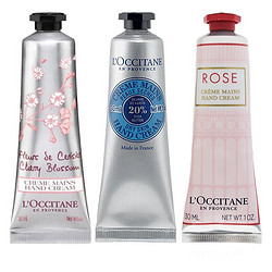 L'OCCITANE 欧舒丹 护手霜套装组合（樱花 30ml+乳木果 30ml+玫瑰 30ml）