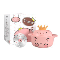 HEY JUZU 嘿猪猪 砂锅(22cm、2.5L、陶瓷、导热片)