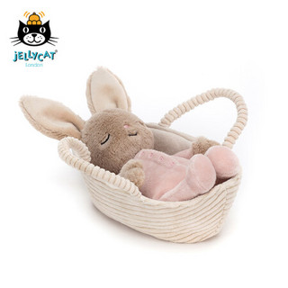 jELLYCAT 2022新品酣睡小兔 可爱公仔毛绒玩具安睡小玩偶生日礼物 酣睡小兔 H19 X W9 CM