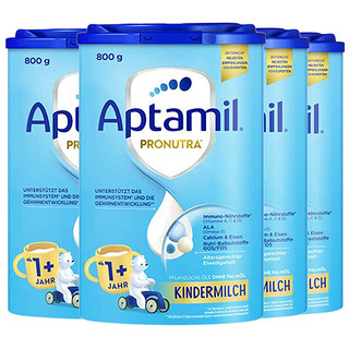 Aptamil 爱他美 德国爱他美本土经典版原装进口婴幼儿配方成长牛奶粉 1+段 四罐装
