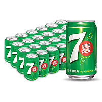 限地区、PLUS会员：7-Up 七喜 碳酸饮料 330ml*24听