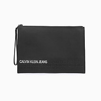 Calvin Klein CK Jeans 男士时尚压印LOGO牛皮革手拿包HP1499T1500