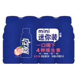 Mizone 脉动 桃子口味400ML*8瓶/组 维C果汁水低糖运动功能饮料 迷你分享装