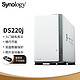 Synology 群晖 DS220j 双盘位 NAS网络存储服务器 （无内置硬盘）