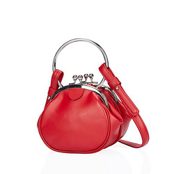 Yohji Yamamoto 山本耀司 Ys系列 奢侈品送女友 搭扣迷你贝壳包牛皮斜跨手提口红包 YM-A01-702-02-02 红色