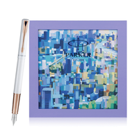 PARKER 派克 钢笔 威雅XL系列 月光白 0.5mm 未来城市礼盒装