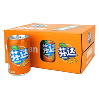 限地区、有券的上：Fanta 芬达 Mini 橙味汽水 200ml*12罐