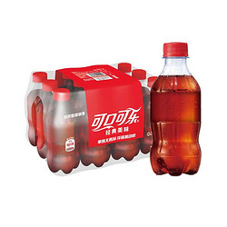 Coca-Cola 可口可乐 pet汽水碳酸饮料 环保无标瓶 300ml*12瓶