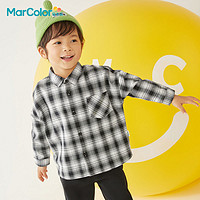 MarColor 马卡乐 男童格子衬衫