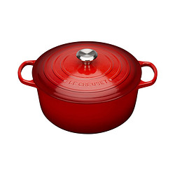 LE CREUSET 酷彩 法国酷彩 纯铸铁圆形煲汤炖汤锅海鲜锅 24cm