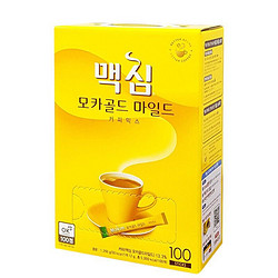 Maxim 麦馨 韩国进口黄麦馨maxim咖啡速溶三合一摩卡白金提神学生咖啡100条装
