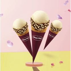 h01agen·dazs 哈根达斯 冰淇淋单球华夫筒经典外带3支多次兑换券