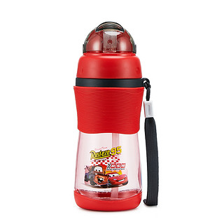 Disney 迪士尼 WD-4132 儿童吸管杯 480ml 汽车红色