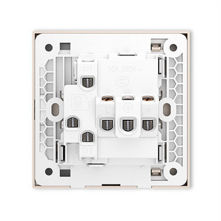 ABB 盈致系列 CA211-ZG 一开五孔双控插座 香槟金