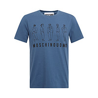 MOSCHINO 莫斯奇诺 男士圆领短袖T恤 J07167039 蓝色 50