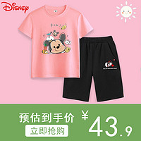 Disney 迪士尼 纯棉短袖T恤+短裤 套装